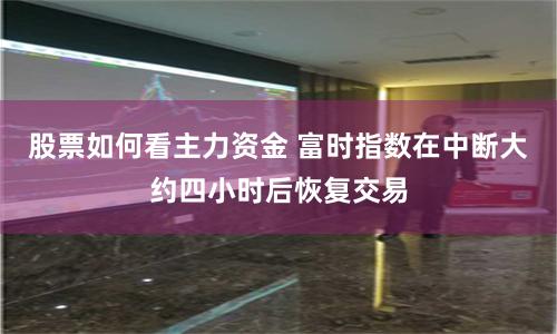 股票如何看主力资金 富时指数在中断大约四小时后恢复交易